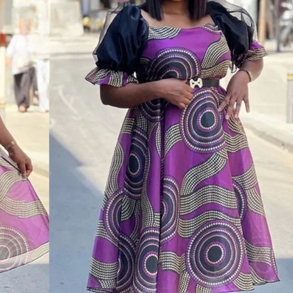 S009: NWT Fuchsia/Black/Creme Print Midi Dress - Picture 3 of 3